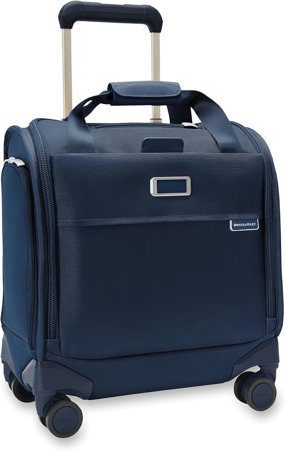 Briggs & Riley Cabin Spinner - Carry On Luggage for Travel, Suitcases with Wheels, Softside Rolling Bag for Men & Women, Fits Under Plane Seat, Interlocking Handle - Baseline Collection, Black