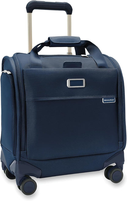Briggs & Riley Cabin Spinner - Carry On Luggage for Travel, Suitcases with Wheels, Softside Rolling Bag for Men & Women, Fits Under Plane Seat, Interlocking Handle - Baseline Collection, Black