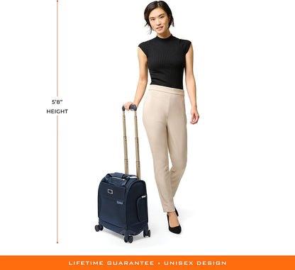 Briggs & Riley Cabin Spinner - Carry On Luggage for Travel, Suitcases with Wheels, Softside Rolling Bag for Men & Women, Fits Under Plane Seat, Interlocking Handle - Baseline Collection, Black