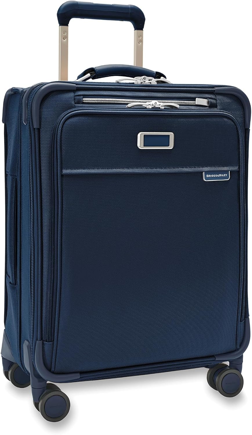 Briggs & Riley Cabin Spinner - Carry On Luggage for Travel, Suitcases with Wheels, Softside Rolling Bag for Men & Women, Fits Under Plane Seat, Interlocking Handle - Baseline Collection, Black