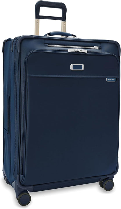 Briggs & Riley Cabin Spinner - Carry On Luggage for Travel, Suitcases with Wheels, Softside Rolling Bag for Men & Women, Fits Under Plane Seat, Interlocking Handle - Baseline Collection, Black