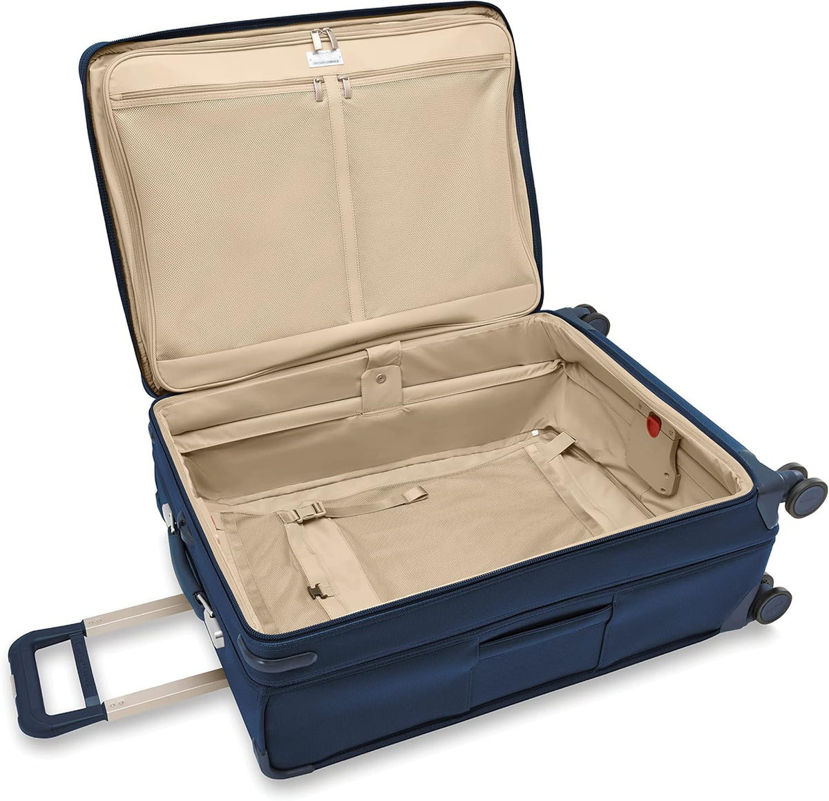 Briggs & Riley Cabin Spinner - Carry On Luggage for Travel, Suitcases with Wheels, Softside Rolling Bag for Men & Women, Fits Under Plane Seat, Interlocking Handle - Baseline Collection, Black