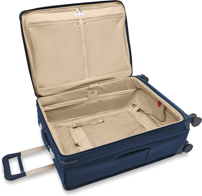 Briggs & Riley Cabin Spinner - Carry On Luggage for Travel, Suitcases with Wheels, Softside Rolling Bag for Men & Women, Fits Under Plane Seat, Interlocking Handle - Baseline Collection, Black