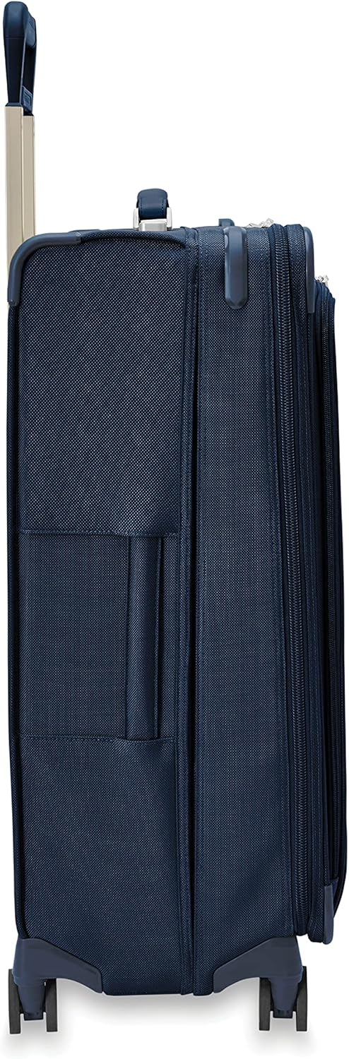 Briggs & Riley Cabin Spinner - Carry On Luggage for Travel, Suitcases with Wheels, Softside Rolling Bag for Men & Women, Fits Under Plane Seat, Interlocking Handle - Baseline Collection, Black