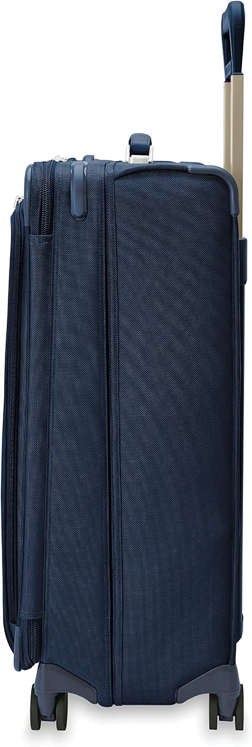 Briggs & Riley Cabin Spinner - Carry On Luggage for Travel, Suitcases with Wheels, Softside Rolling Bag for Men & Women, Fits Under Plane Seat, Interlocking Handle - Baseline Collection, Black