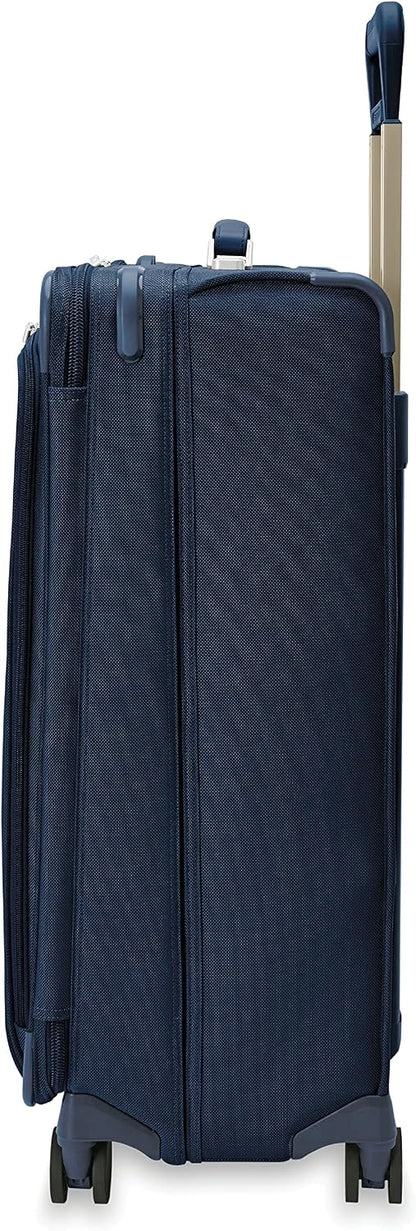 Briggs & Riley Cabin Spinner - Carry On Luggage for Travel, Suitcases with Wheels, Softside Rolling Bag for Men & Women, Fits Under Plane Seat, Interlocking Handle - Baseline Collection, Black