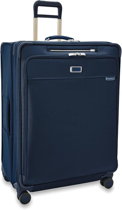Briggs & Riley Cabin Spinner - Carry On Luggage for Travel, Suitcases with Wheels, Softside Rolling Bag for Men & Women, Fits Under Plane Seat, Interlocking Handle - Baseline Collection, Black