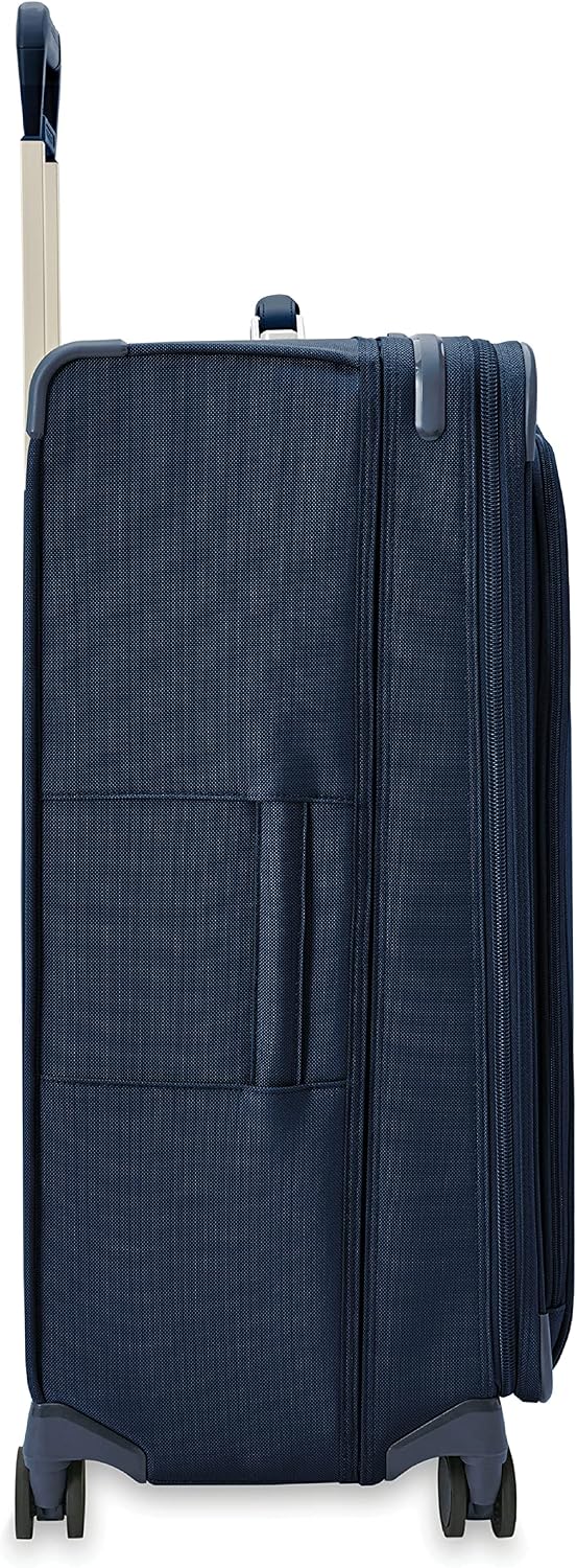Briggs & Riley Cabin Spinner - Carry On Luggage for Travel, Suitcases with Wheels, Softside Rolling Bag for Men & Women, Fits Under Plane Seat, Interlocking Handle - Baseline Collection, Black