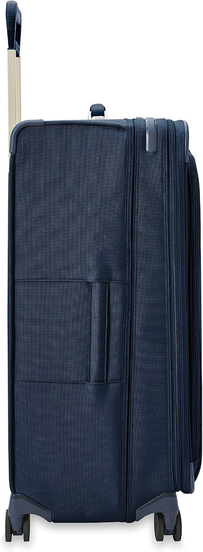 Briggs & Riley Cabin Spinner - Carry On Luggage for Travel, Suitcases with Wheels, Softside Rolling Bag for Men & Women, Fits Under Plane Seat, Interlocking Handle - Baseline Collection, Black