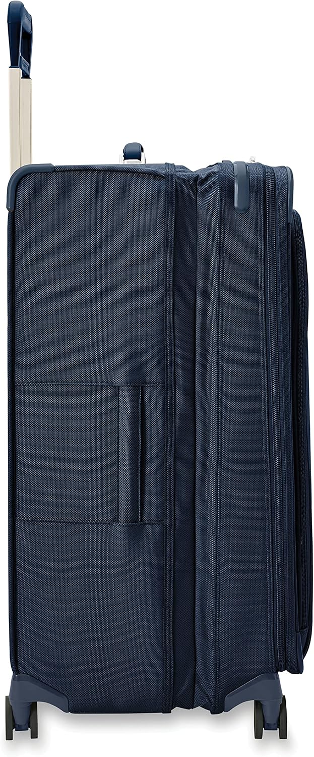 Briggs & Riley Cabin Spinner - Carry On Luggage for Travel, Suitcases with Wheels, Softside Rolling Bag for Men & Women, Fits Under Plane Seat, Interlocking Handle - Baseline Collection, Black