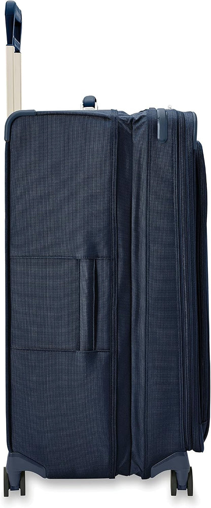 Briggs & Riley Cabin Spinner - Carry On Luggage for Travel, Suitcases with Wheels, Softside Rolling Bag for Men & Women, Fits Under Plane Seat, Interlocking Handle - Baseline Collection, Black