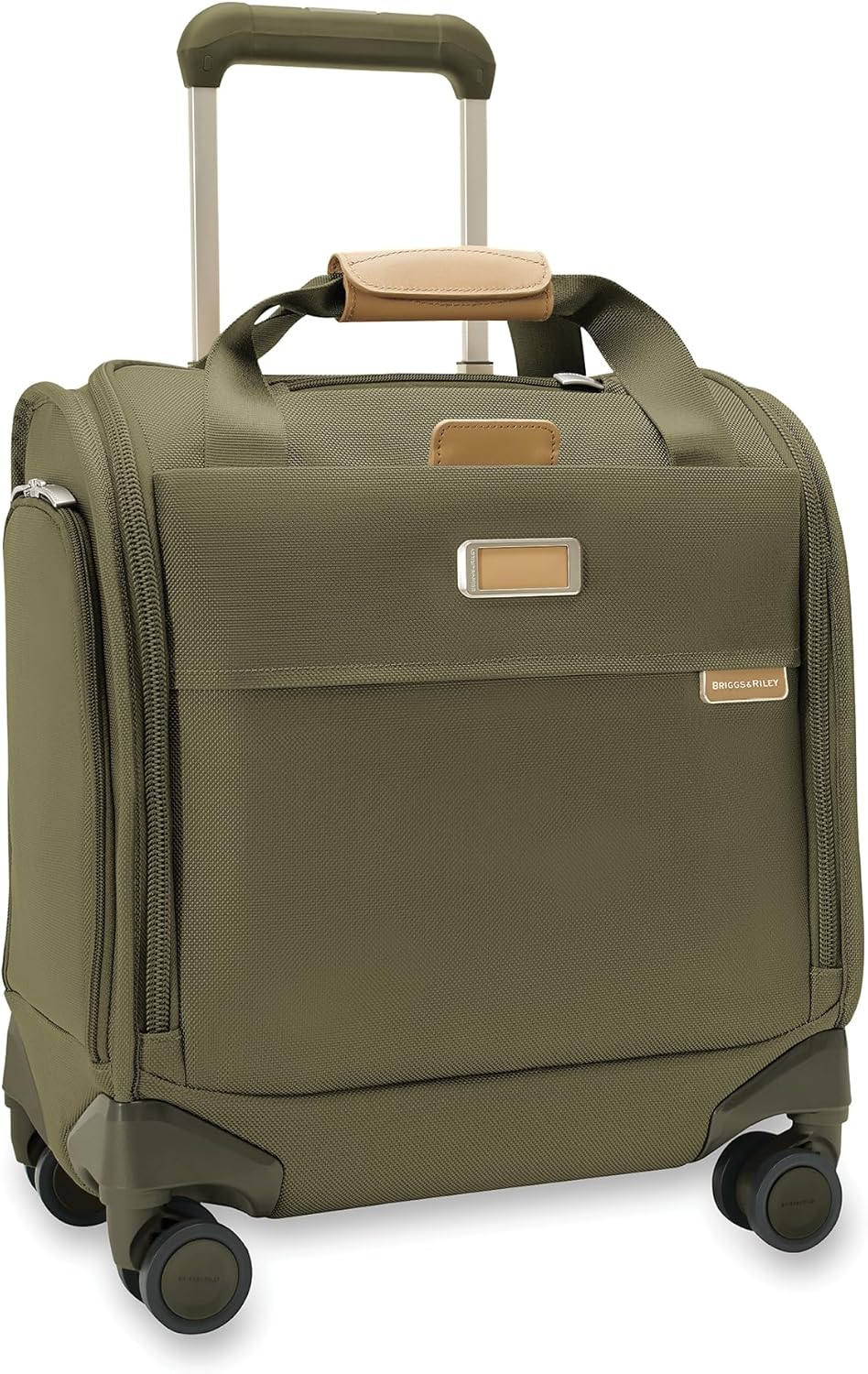 Briggs & Riley Cabin Spinner - Carry On Luggage for Travel, Suitcases with Wheels, Softside Rolling Bag for Men & Women, Fits Under Plane Seat, Interlocking Handle - Baseline Collection, Black