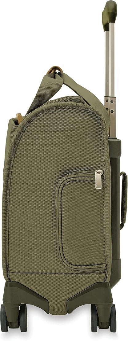 Briggs & Riley Cabin Spinner - Carry On Luggage for Travel, Suitcases with Wheels, Softside Rolling Bag for Men & Women, Fits Under Plane Seat, Interlocking Handle - Baseline Collection, Black