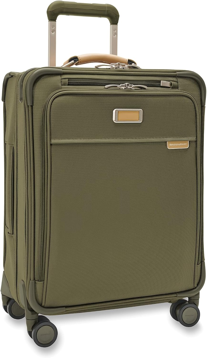 Briggs & Riley Cabin Spinner - Carry On Luggage for Travel, Suitcases with Wheels, Softside Rolling Bag for Men & Women, Fits Under Plane Seat, Interlocking Handle - Baseline Collection, Black