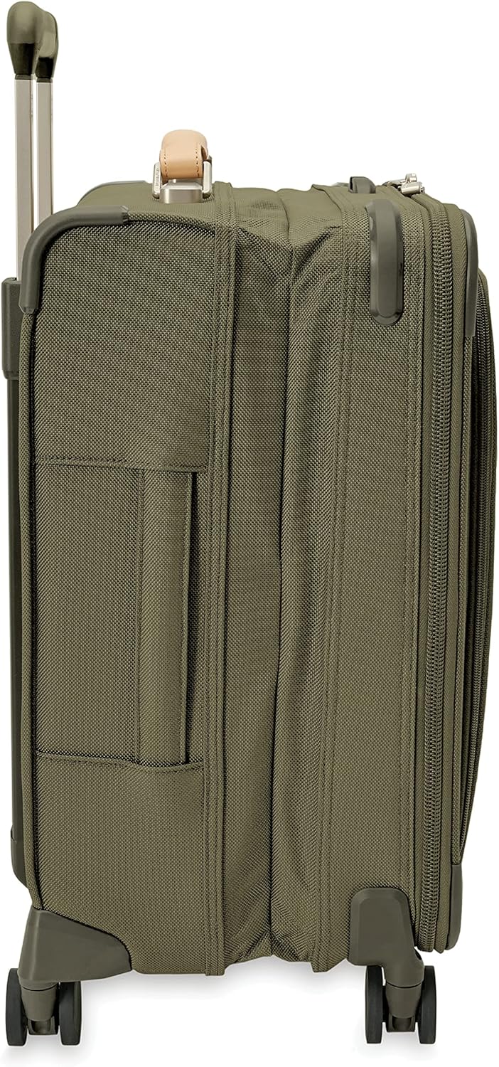 Briggs & Riley Cabin Spinner - Carry On Luggage for Travel, Suitcases with Wheels, Softside Rolling Bag for Men & Women, Fits Under Plane Seat, Interlocking Handle - Baseline Collection, Black