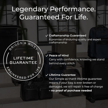 Briggs & Riley Cabin Spinner - Carry On Luggage for Travel, Suitcases with Wheels, Softside Rolling Bag for Men & Women, Fits Under Plane Seat, Interlocking Handle - Baseline Collection, Black