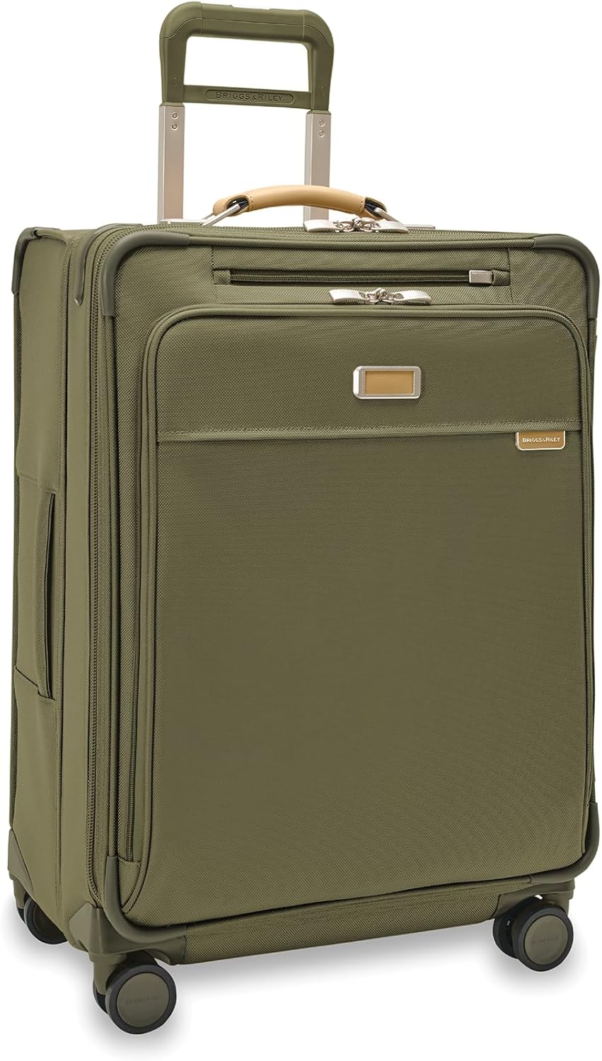 Briggs & Riley Cabin Spinner - Carry On Luggage for Travel, Suitcases with Wheels, Softside Rolling Bag for Men & Women, Fits Under Plane Seat, Interlocking Handle - Baseline Collection, Black