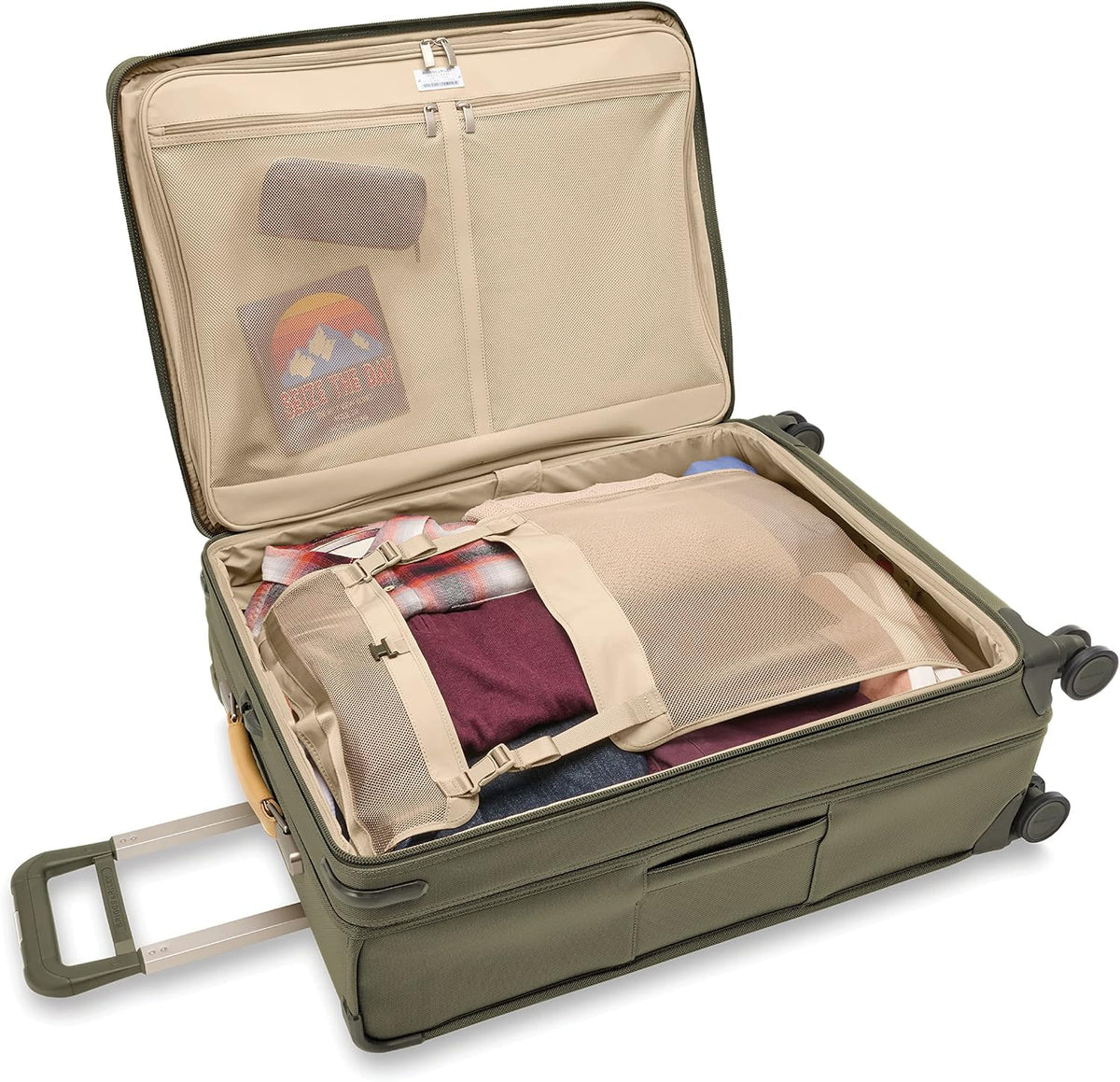 Briggs & Riley Cabin Spinner - Carry On Luggage for Travel, Suitcases with Wheels, Softside Rolling Bag for Men & Women, Fits Under Plane Seat, Interlocking Handle - Baseline Collection, Black