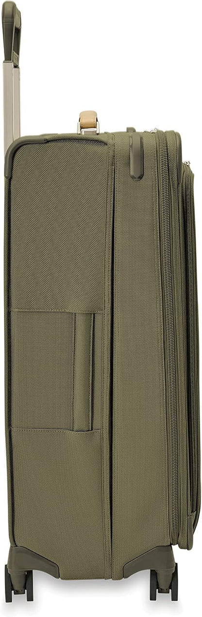 Briggs & Riley Cabin Spinner - Carry On Luggage for Travel, Suitcases with Wheels, Softside Rolling Bag for Men & Women, Fits Under Plane Seat, Interlocking Handle - Baseline Collection, Black