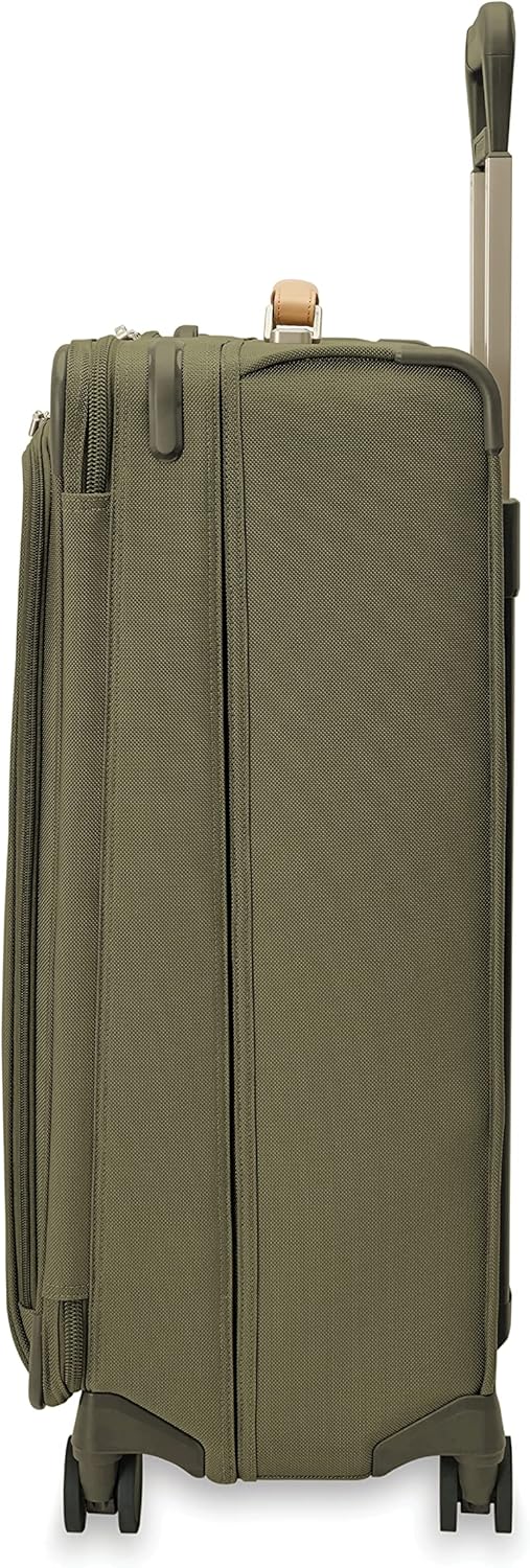 Briggs & Riley Cabin Spinner - Carry On Luggage for Travel, Suitcases with Wheels, Softside Rolling Bag for Men & Women, Fits Under Plane Seat, Interlocking Handle - Baseline Collection, Black