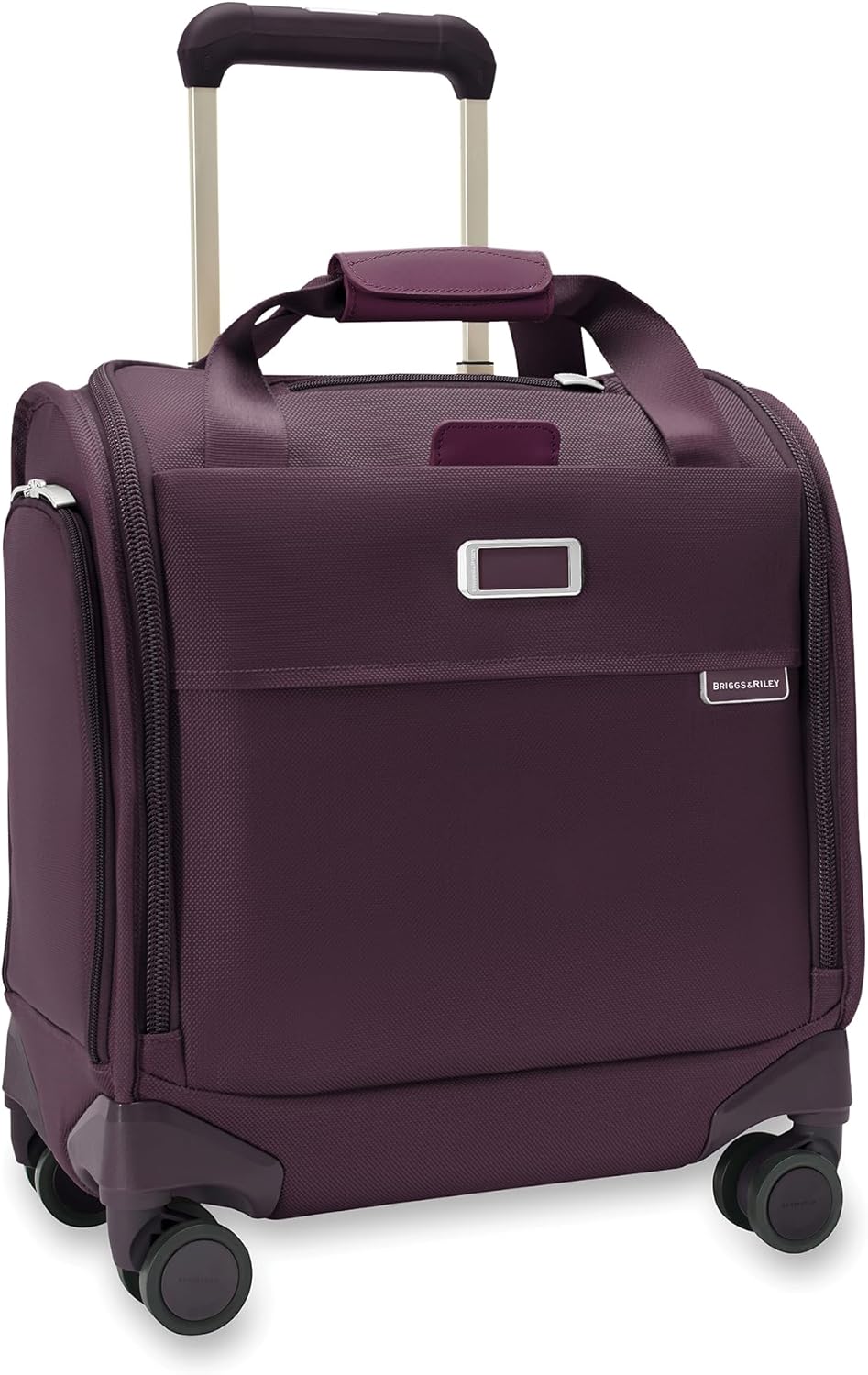 Briggs & Riley Cabin Spinner - Carry On Luggage for Travel, Suitcases with Wheels, Softside Rolling Bag for Men & Women, Fits Under Plane Seat, Interlocking Handle - Baseline Collection, Black