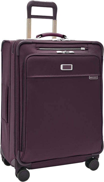 Briggs & Riley Cabin Spinner - Carry On Luggage for Travel, Suitcases with Wheels, Softside Rolling Bag for Men & Women, Fits Under Plane Seat, Interlocking Handle - Baseline Collection, Black