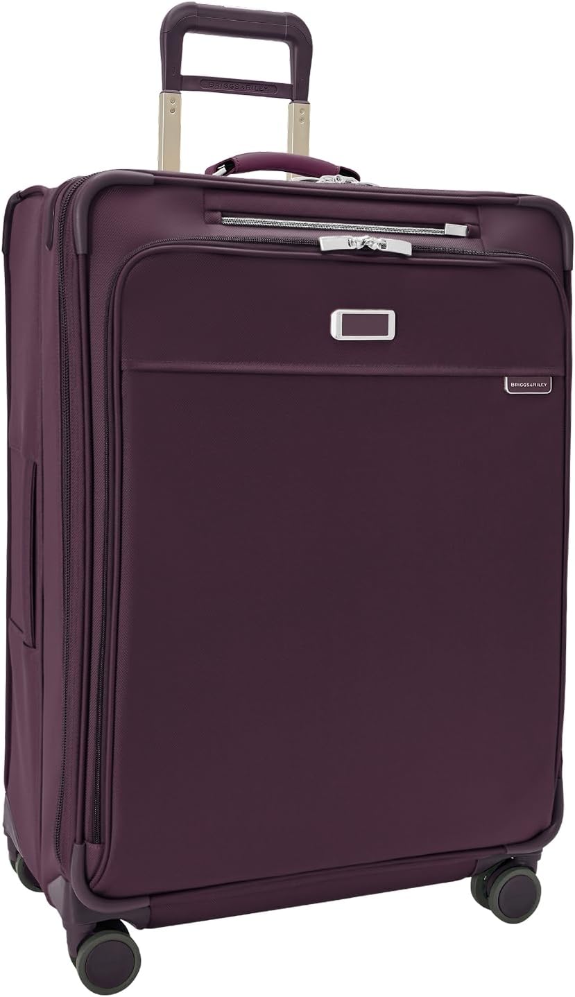 Briggs & Riley Cabin Spinner - Carry On Luggage for Travel, Suitcases with Wheels, Softside Rolling Bag for Men & Women, Fits Under Plane Seat, Interlocking Handle - Baseline Collection, Black