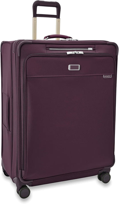 Briggs & Riley Cabin Spinner - Carry On Luggage for Travel, Suitcases with Wheels, Softside Rolling Bag for Men & Women, Fits Under Plane Seat, Interlocking Handle - Baseline Collection, Black