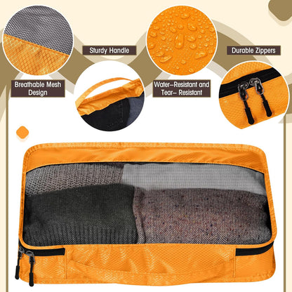 5 Pcs Packing Cubes for Suitcase Large Travel Cubes Carry on Luggage Organizer Bags for Clothes Accessories (L,Pastel)