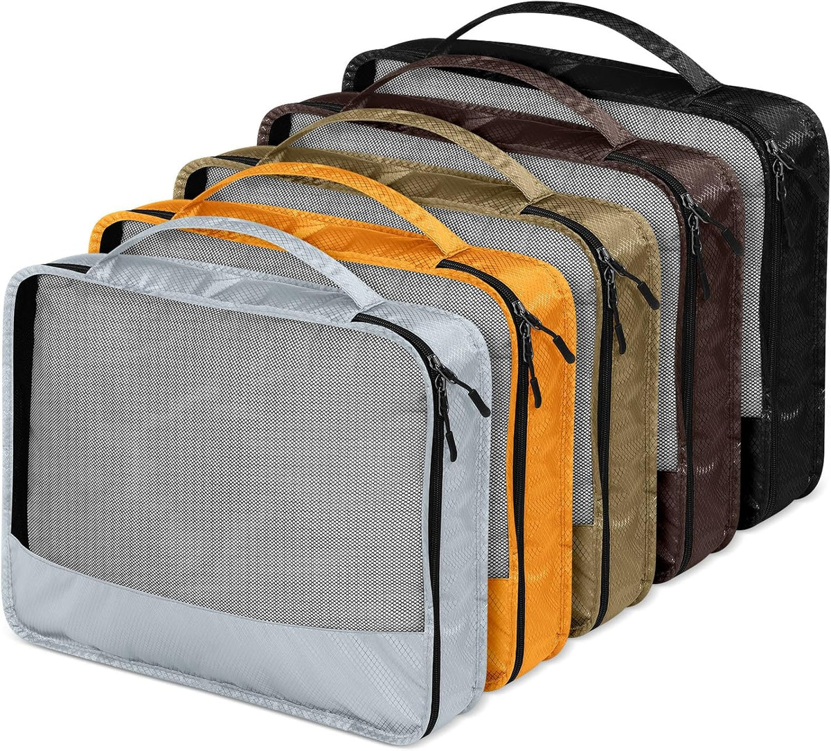 5 Pcs Packing Cubes for Suitcase Large Travel Cubes Carry on Luggage Organizer Bags for Clothes Accessories (L,Pastel)
