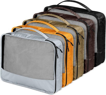5 Pcs Packing Cubes for Suitcase Large Travel Cubes Carry on Luggage Organizer Bags for Clothes Accessories (L,Pastel)