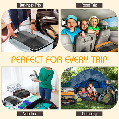 5 Pcs Packing Cubes for Suitcase Large Travel Cubes Carry on Luggage Organizer Bags for Clothes Accessories (L,Pastel)