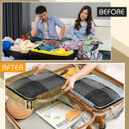 5 Pcs Packing Cubes for Suitcase Large Travel Cubes Carry on Luggage Organizer Bags for Clothes Accessories (L,Pastel)