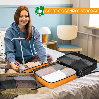 5 Pcs Packing Cubes for Suitcase Large Travel Cubes Carry on Luggage Organizer Bags for Clothes Accessories (L,Pastel)