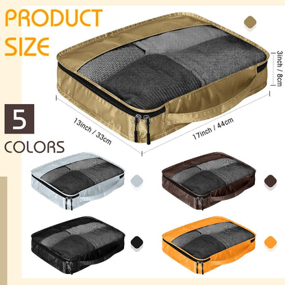 5 Pcs Packing Cubes for Suitcase Large Travel Cubes Carry on Luggage Organizer Bags for Clothes Accessories (L,Pastel)