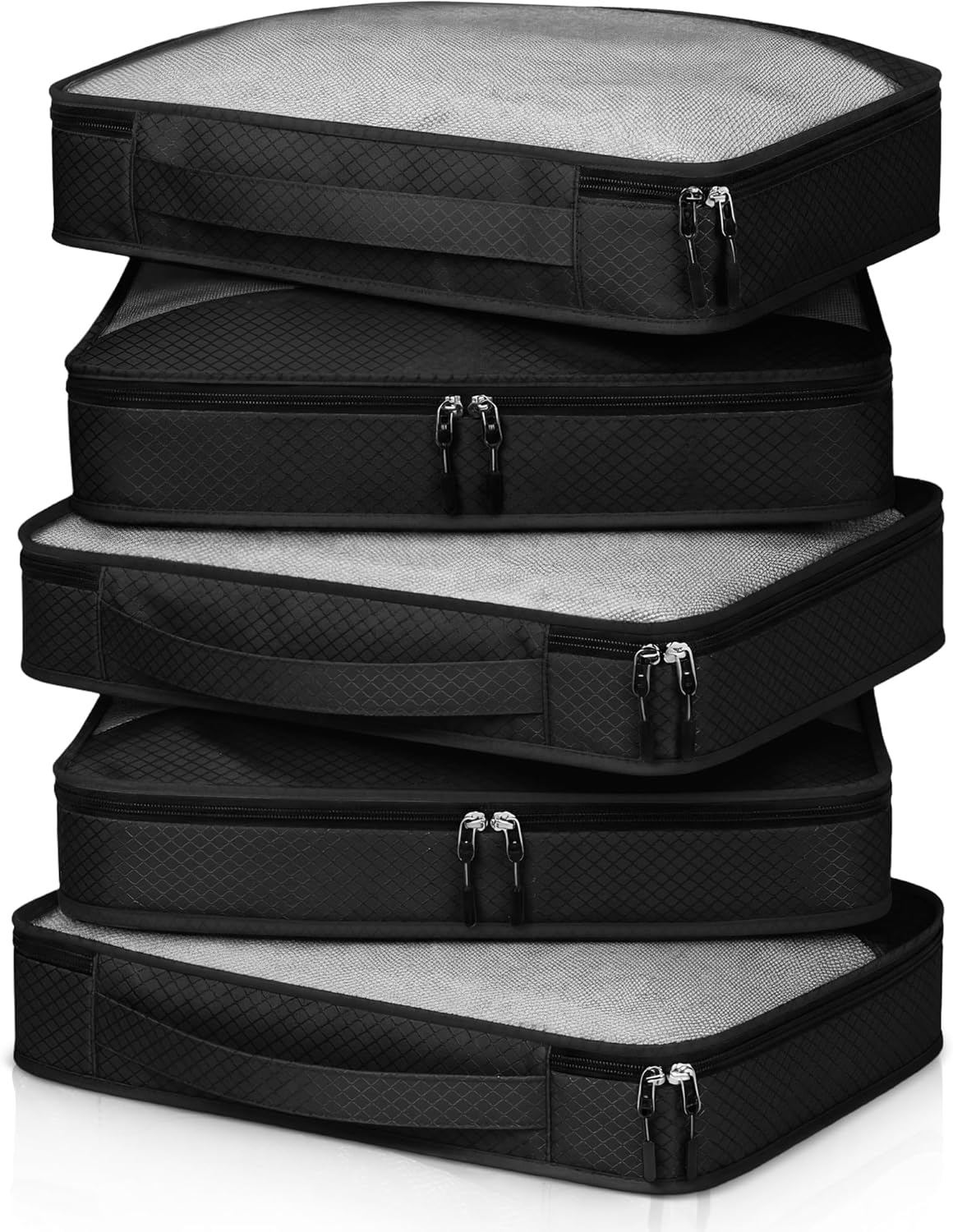5 Pcs Packing Cubes for Suitcase Large Travel Cubes Carry on Luggage Organizer Bags for Clothes Accessories (L,Pastel)