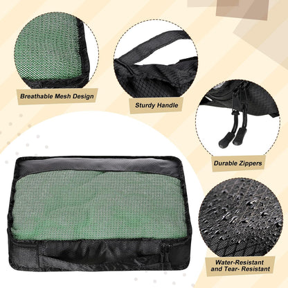 5 Pcs Packing Cubes for Suitcase Large Travel Cubes Carry on Luggage Organizer Bags for Clothes Accessories (L,Pastel)