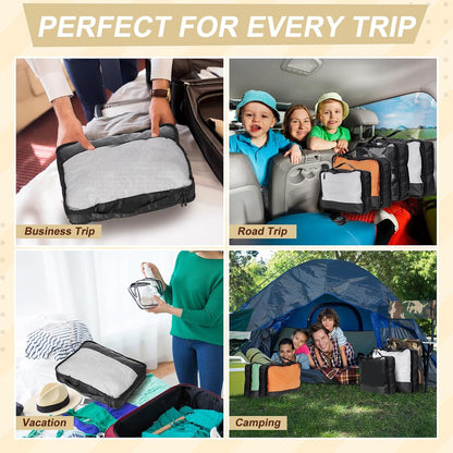 5 Pcs Packing Cubes for Suitcase Large Travel Cubes Carry on Luggage Organizer Bags for Clothes Accessories (L,Pastel)