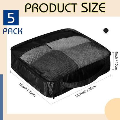 5 Pcs Packing Cubes for Suitcase Large Travel Cubes Carry on Luggage Organizer Bags for Clothes Accessories (L,Pastel)