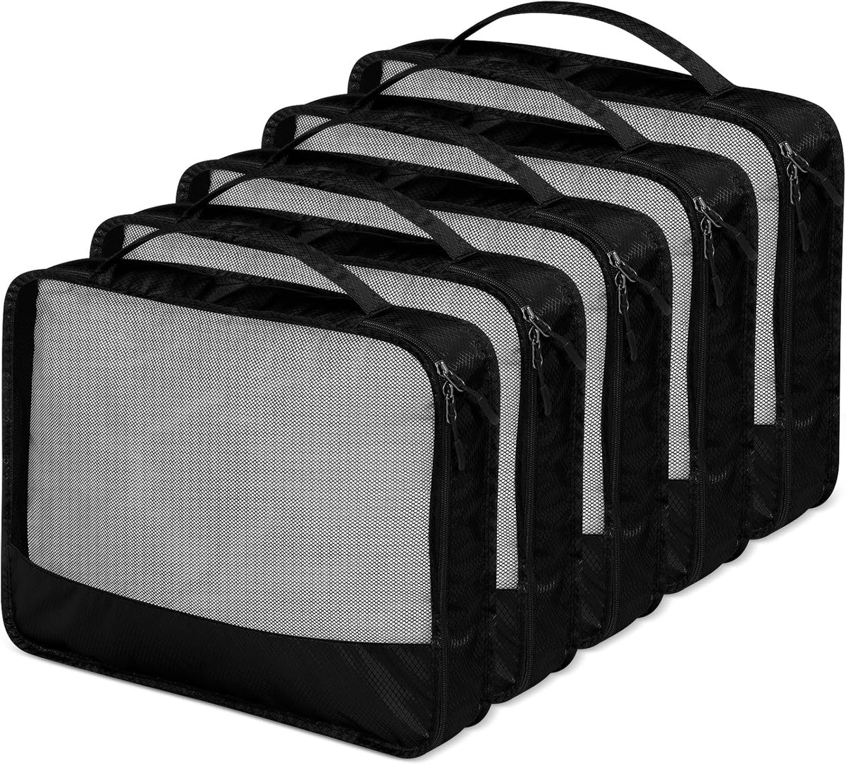 5 Pcs Packing Cubes for Suitcase Large Travel Cubes Carry on Luggage Organizer Bags for Clothes Accessories (L,Pastel)
