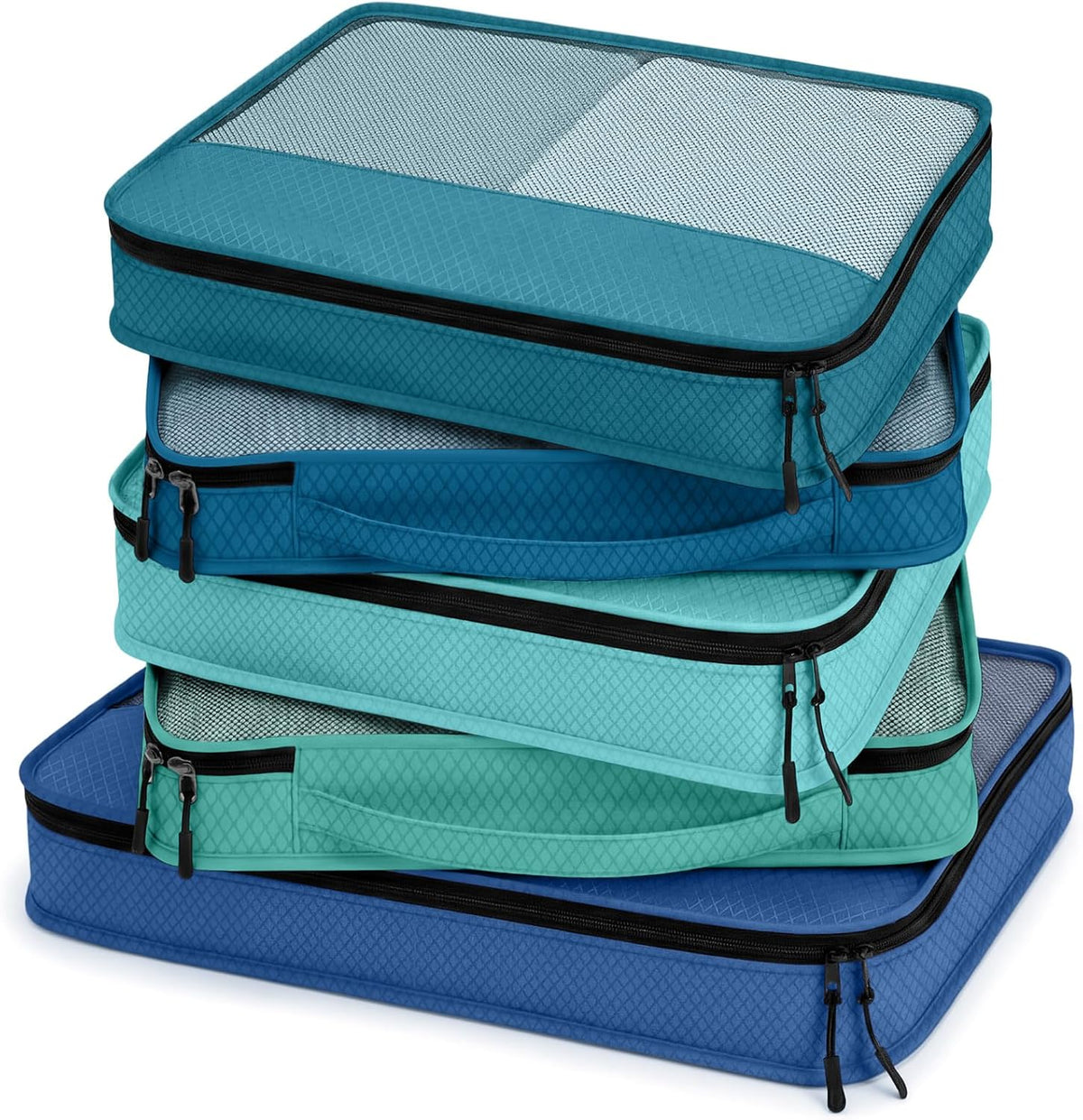 5 Pcs Packing Cubes for Suitcase Large Travel Cubes Carry on Luggage Organizer Bags for Clothes Accessories (L,Pastel)