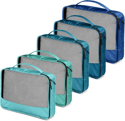 5 Pcs Packing Cubes for Suitcase Large Travel Cubes Carry on Luggage Organizer Bags for Clothes Accessories (L,Pastel)