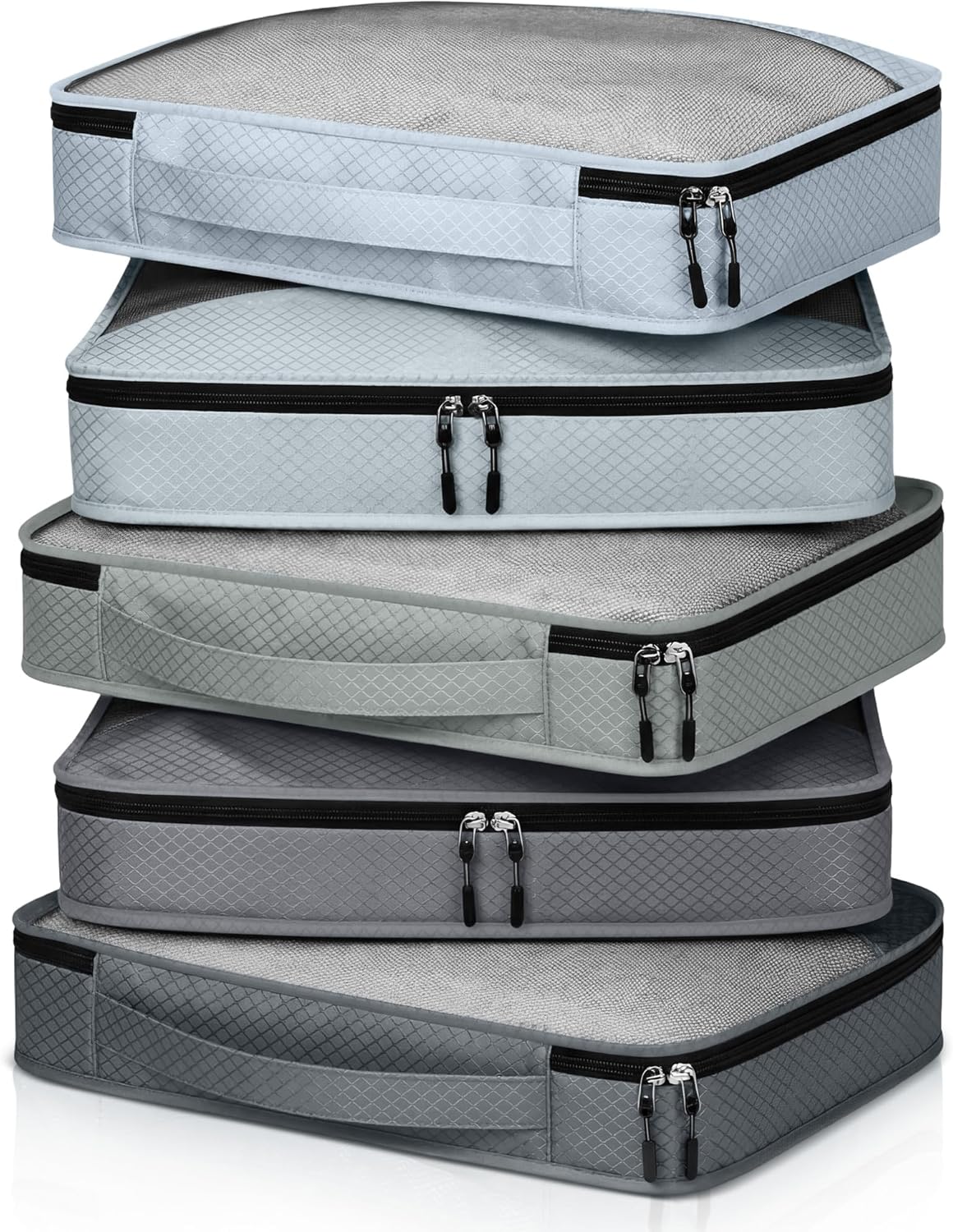 5 Pcs Packing Cubes for Suitcase Large Travel Cubes Carry on Luggage Organizer Bags for Clothes Accessories (L,Pastel)