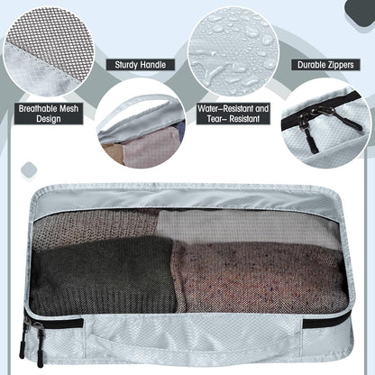 5 Pcs Packing Cubes for Suitcase Large Travel Cubes Carry on Luggage Organizer Bags for Clothes Accessories (L,Pastel)