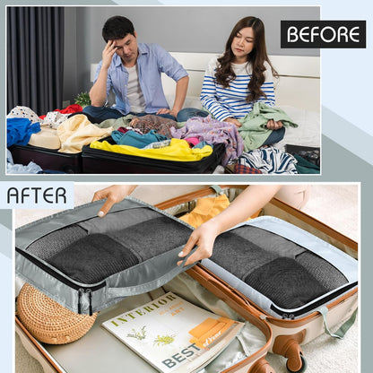 5 Pcs Packing Cubes for Suitcase Large Travel Cubes Carry on Luggage Organizer Bags for Clothes Accessories (L,Pastel)