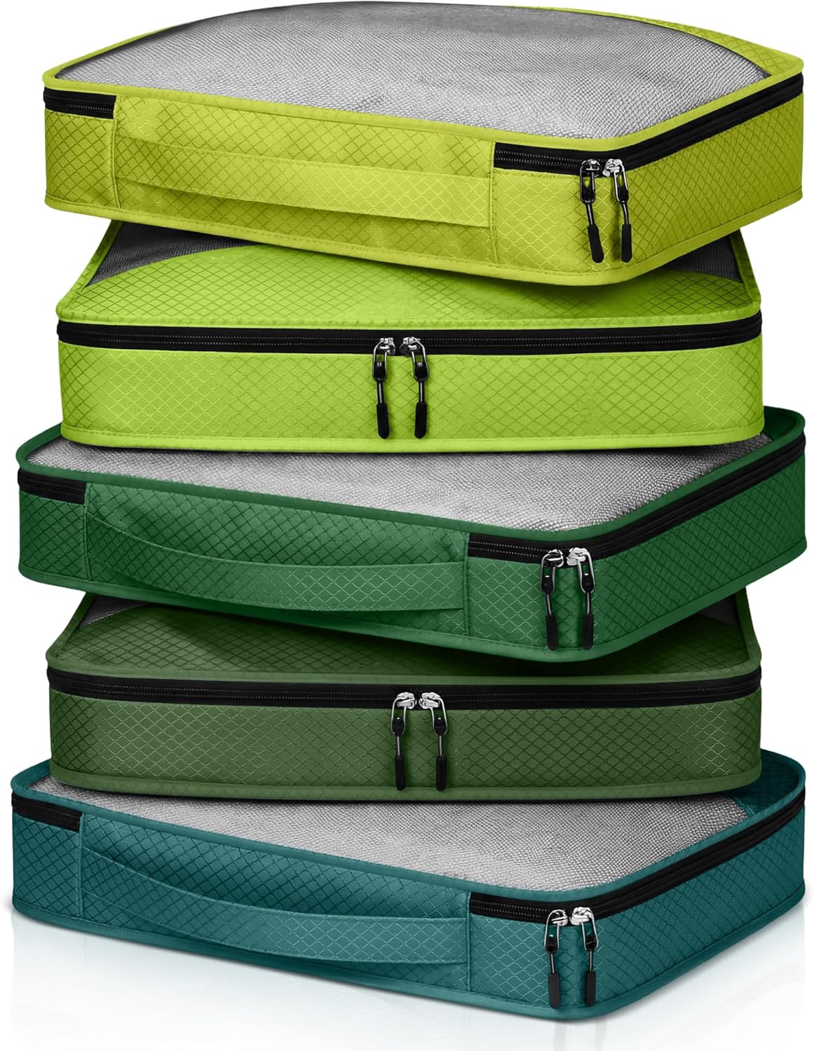 5 Pcs Packing Cubes for Suitcase Large Travel Cubes Carry on Luggage Organizer Bags for Clothes Accessories (L,Pastel)