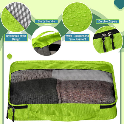 5 Pcs Packing Cubes for Suitcase Large Travel Cubes Carry on Luggage Organizer Bags for Clothes Accessories (L,Pastel)