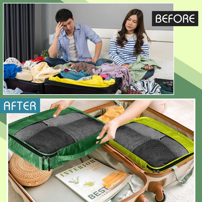5 Pcs Packing Cubes for Suitcase Large Travel Cubes Carry on Luggage Organizer Bags for Clothes Accessories (L,Pastel)