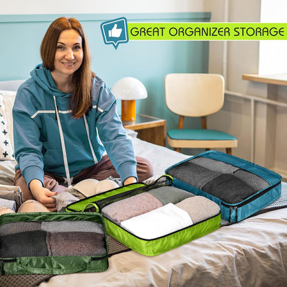 5 Pcs Packing Cubes for Suitcase Large Travel Cubes Carry on Luggage Organizer Bags for Clothes Accessories (L,Pastel)