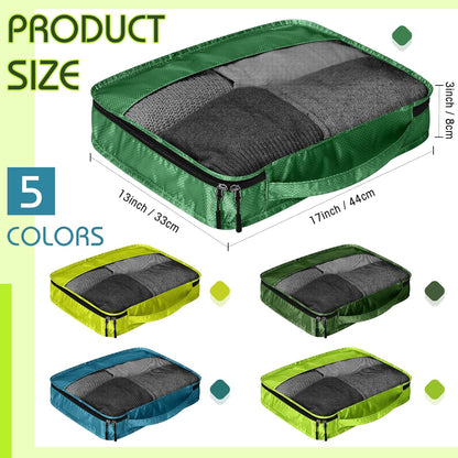 5 Pcs Packing Cubes for Suitcase Large Travel Cubes Carry on Luggage Organizer Bags for Clothes Accessories (L,Pastel)